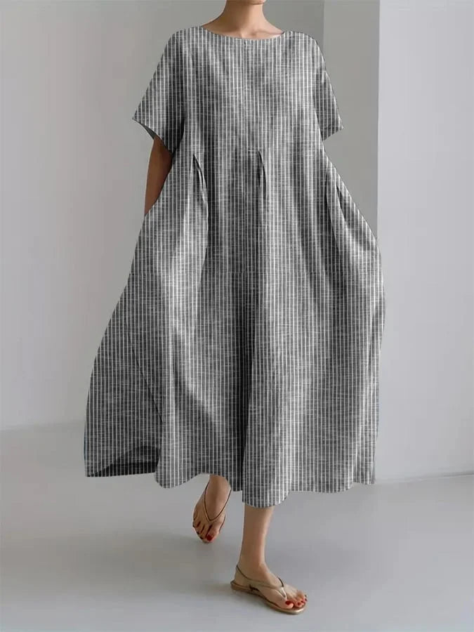 ELEGANTE | Gestreepte Lange Jurk