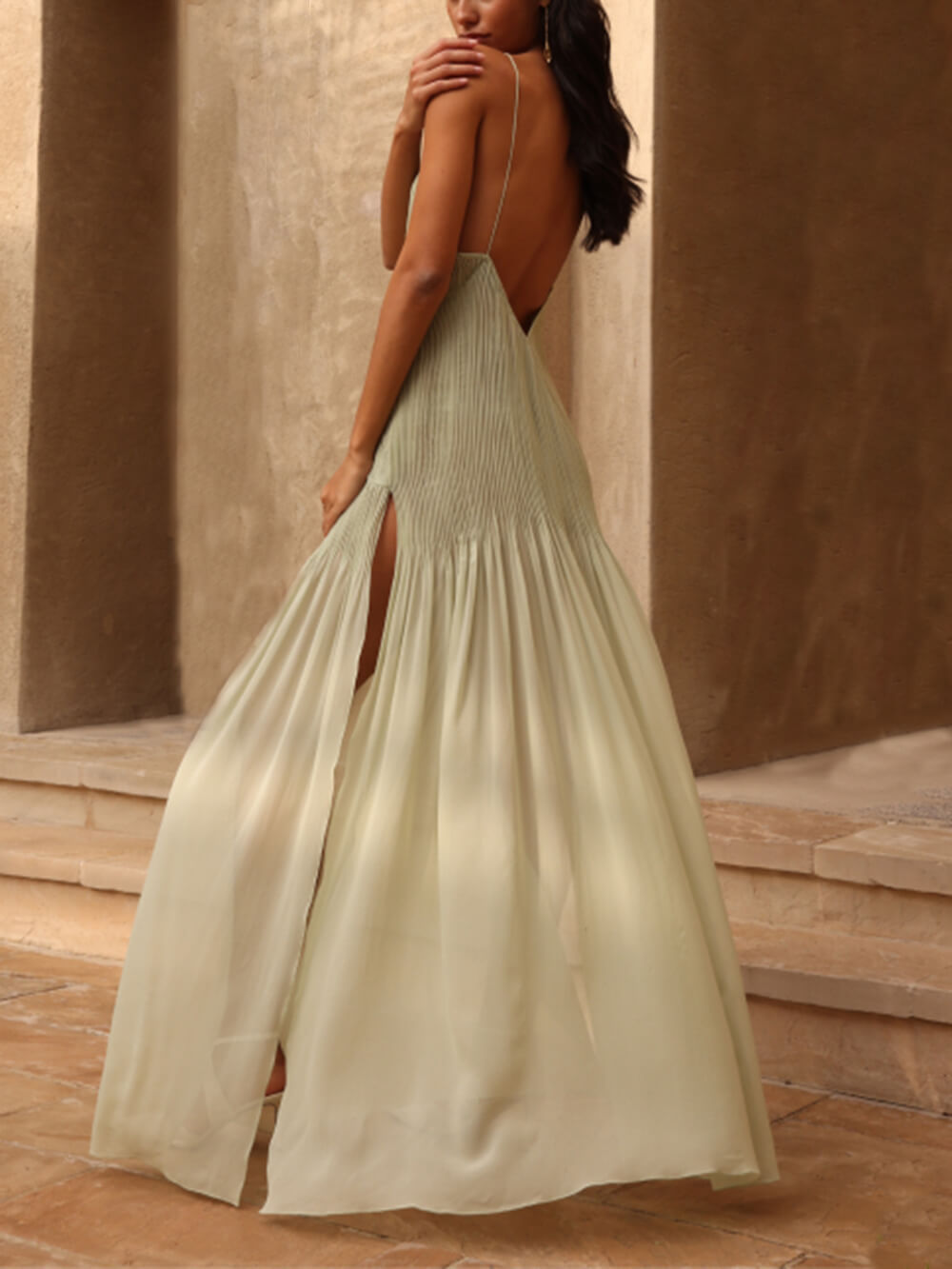 Sunset Plissé Maxi