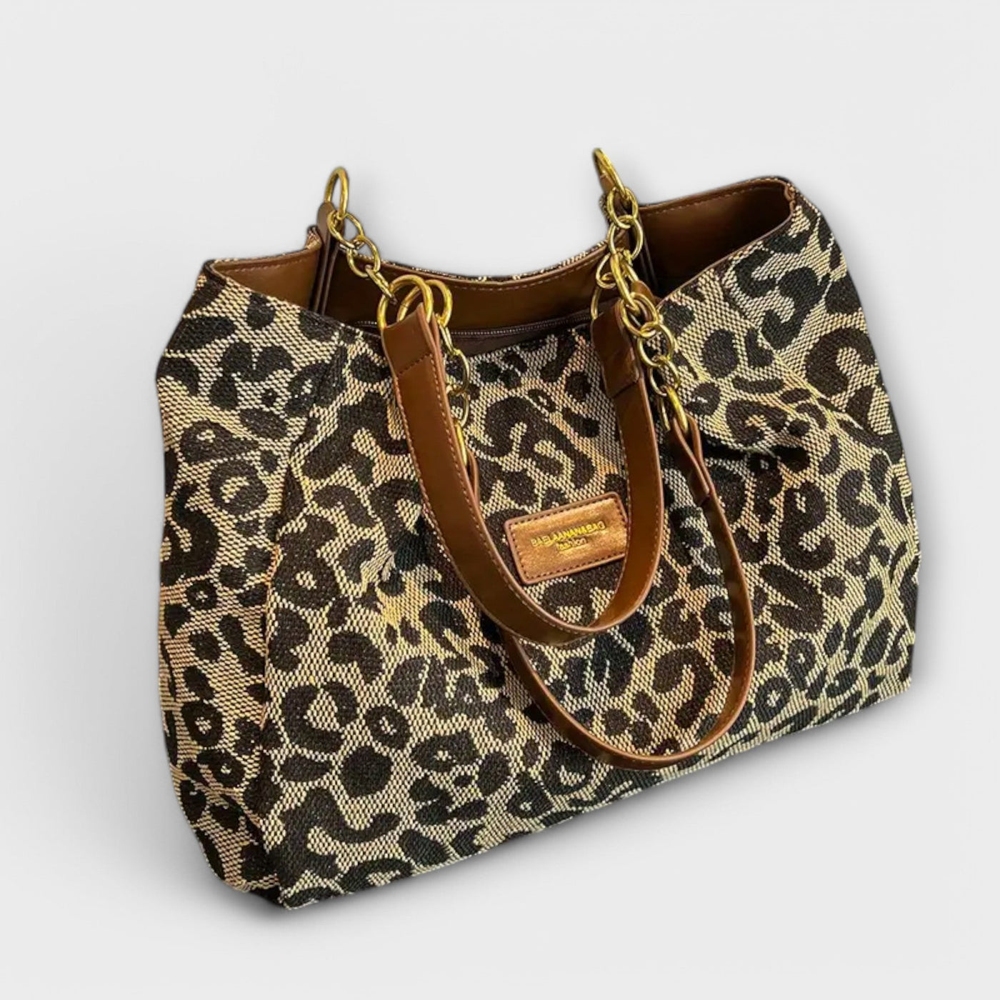 Lora. - Luipaard Canvas Tote