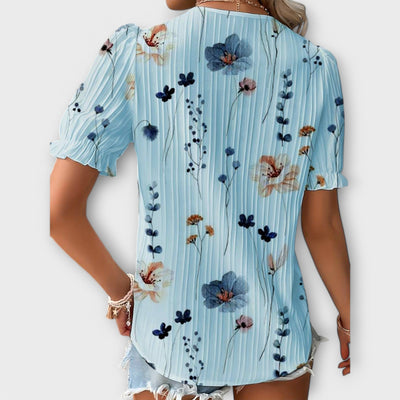 Emily - Modieuze blouse met spitse halslijn