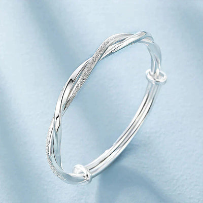 Mooi Gevlochten Zilveren Armband