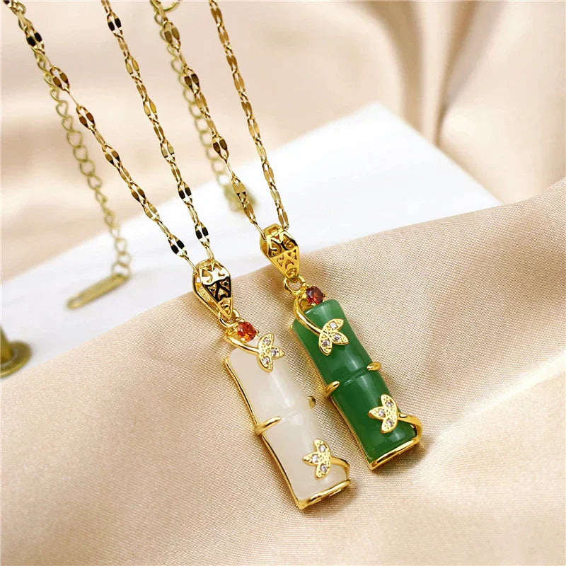 Jade-Amulet-Halskette