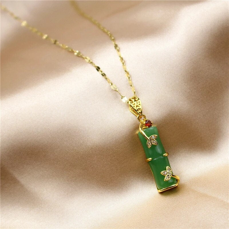 Jade-Amulet-Halskette