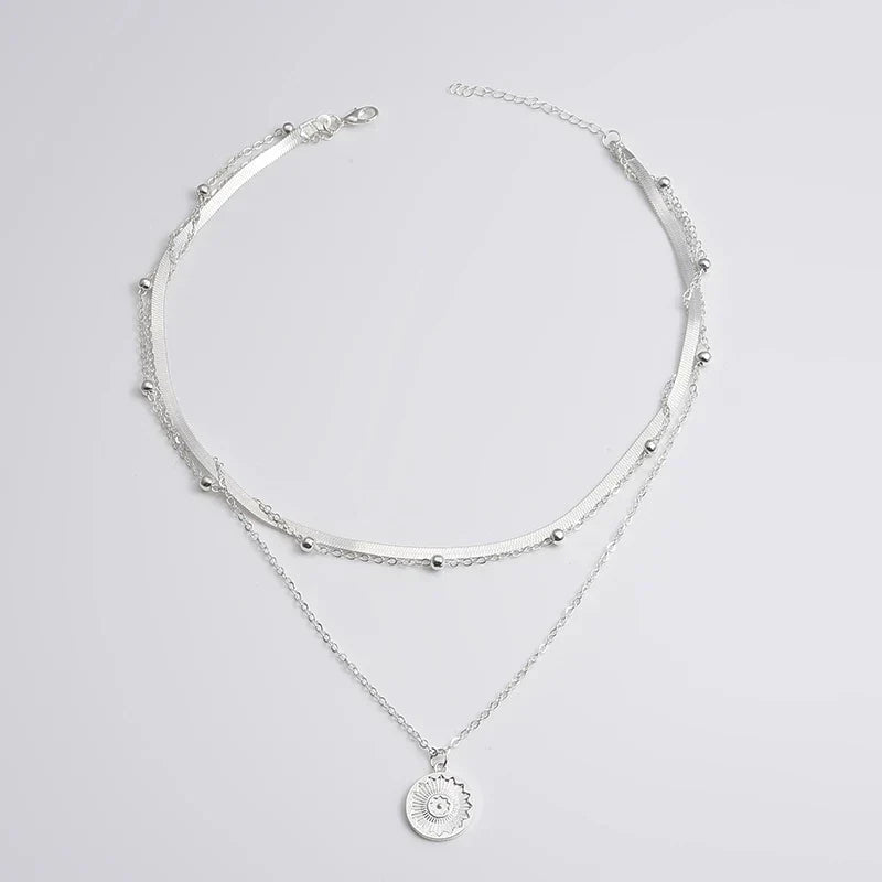 Zilveren Drievoudige Ketting