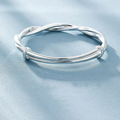 Mooi Gevlochten Zilveren Armband