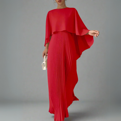 Cape Hoog-Laag Maxi-jurk