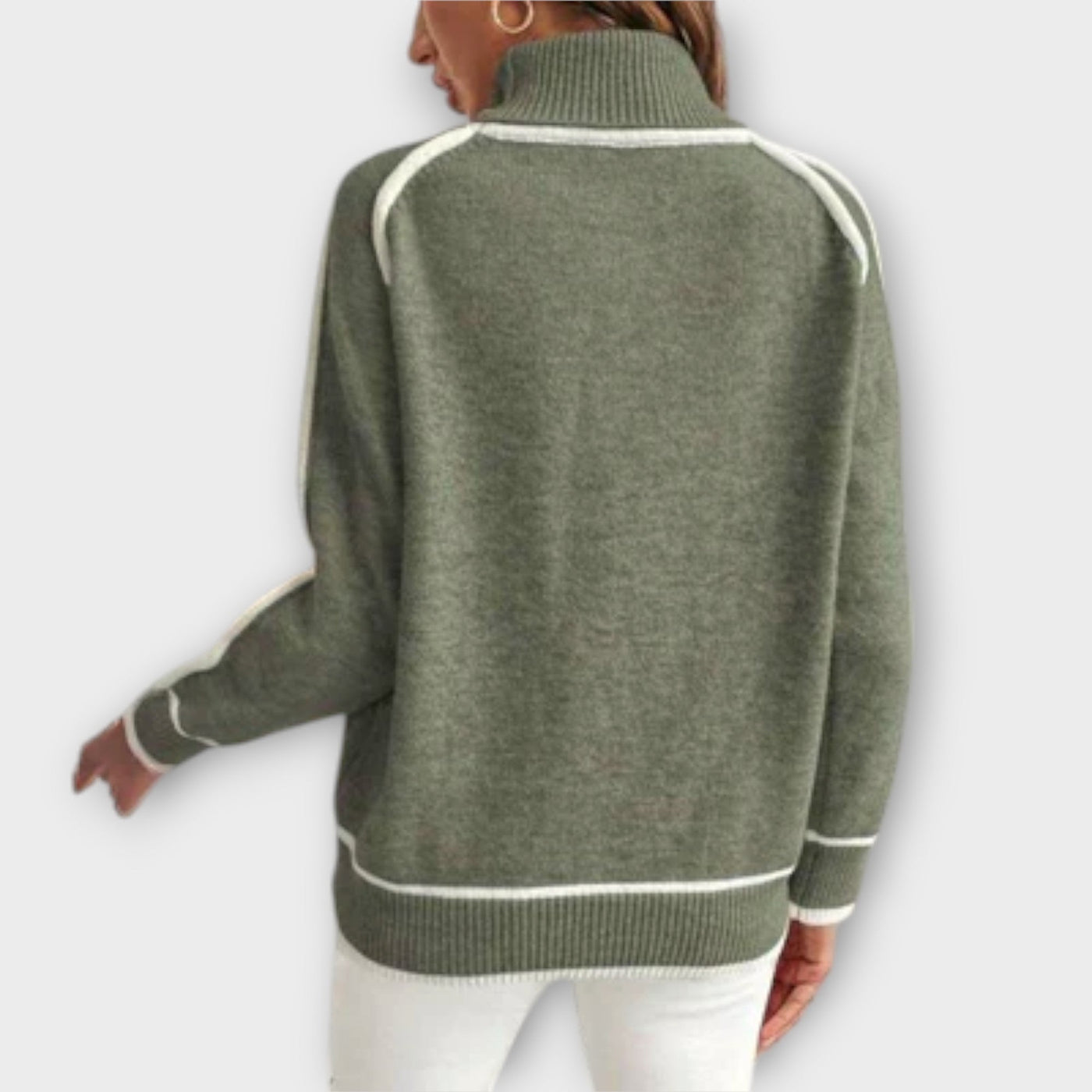 Christine - Luxe olijfgroene trui