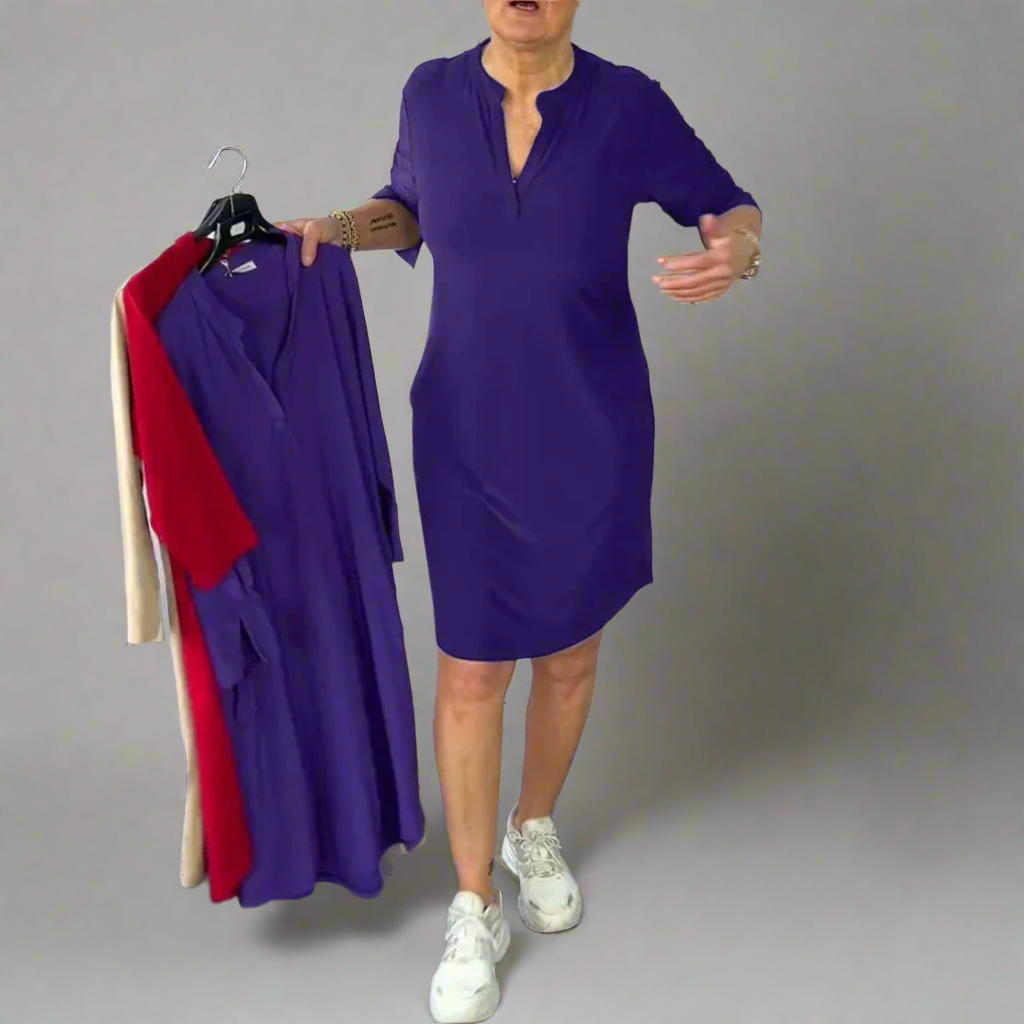 Hanneke™ | Eenvoudige V-hals jurk