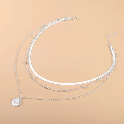 Zilveren Drievoudige Ketting