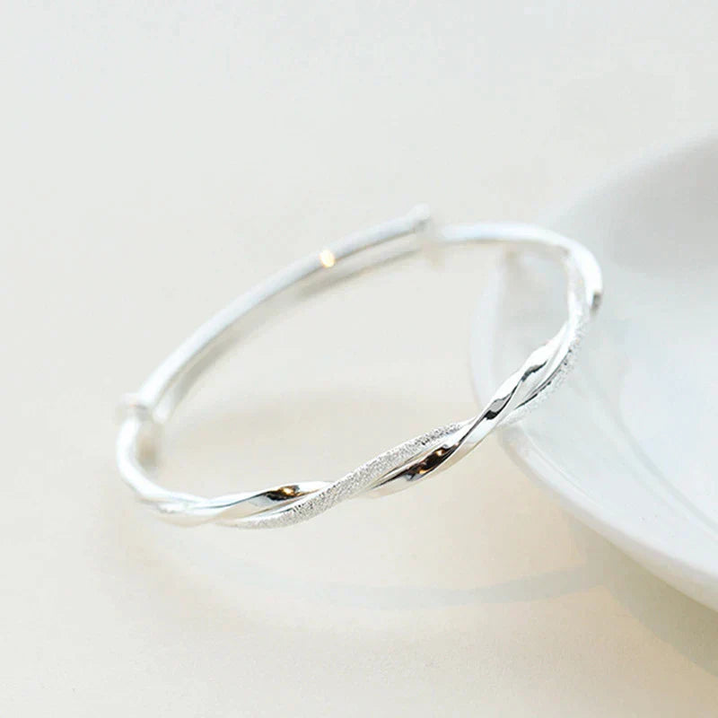 Mooi Gevlochten Zilveren Armband