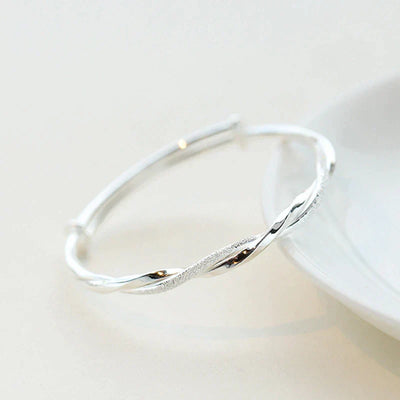 Mooi Gevlochten Zilveren Armband