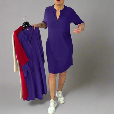 Hanneke™ | Eenvoudige V-hals jurk
