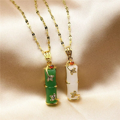 Jade-Amulet-Halskette