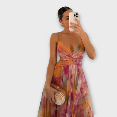 Annai Mesh Maxidress - Elegant en Figuuraccentuerend