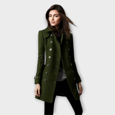 Linda - Dubbelrijige Trenchcoat