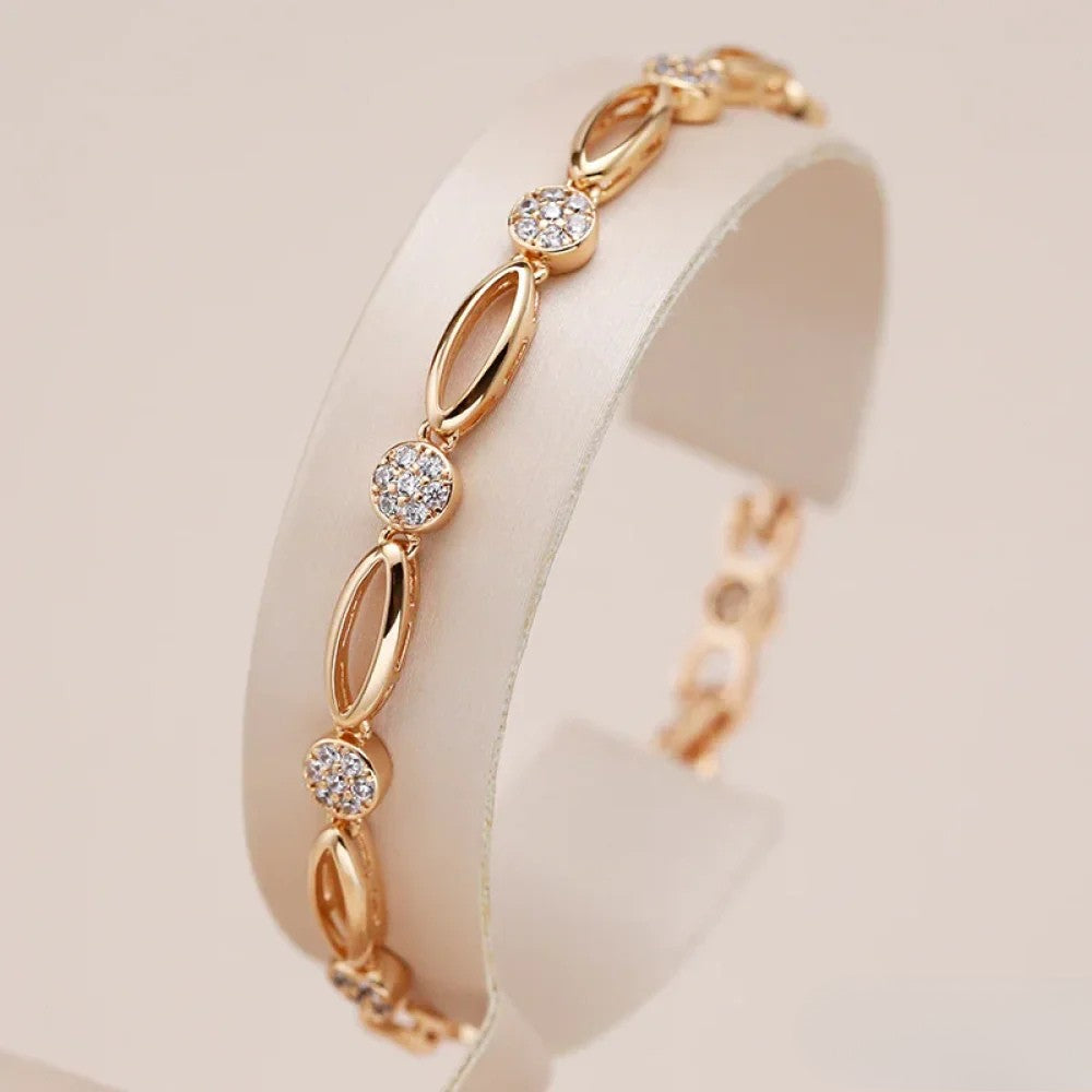 Elegante armband met gouden zirkonia