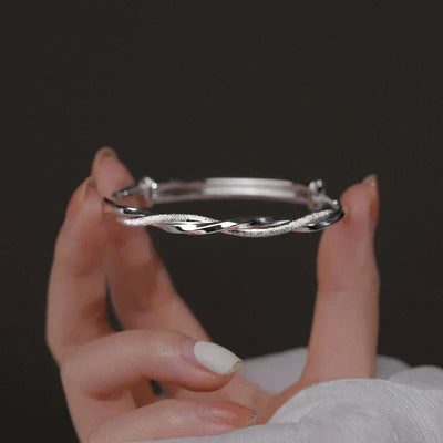 Mooi Gevlochten Zilveren Armband
