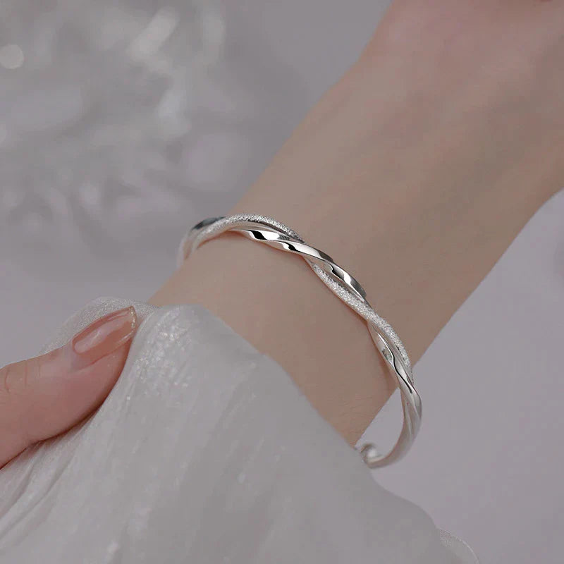 Mooi Gevlochten Zilveren Armband