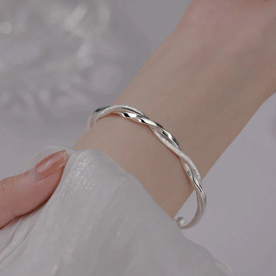 Mooi Gevlochten Zilveren Armband