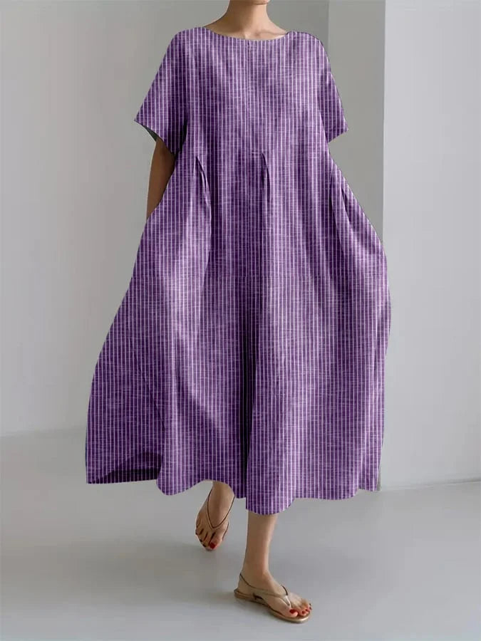 ELEGANTE | Gestreepte Lange Jurk
