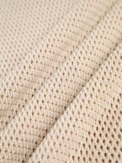 Knit Hollow Solid Tanktop