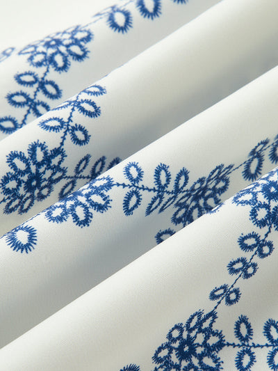 Geprinte Mouwloze Rok Set met Strik