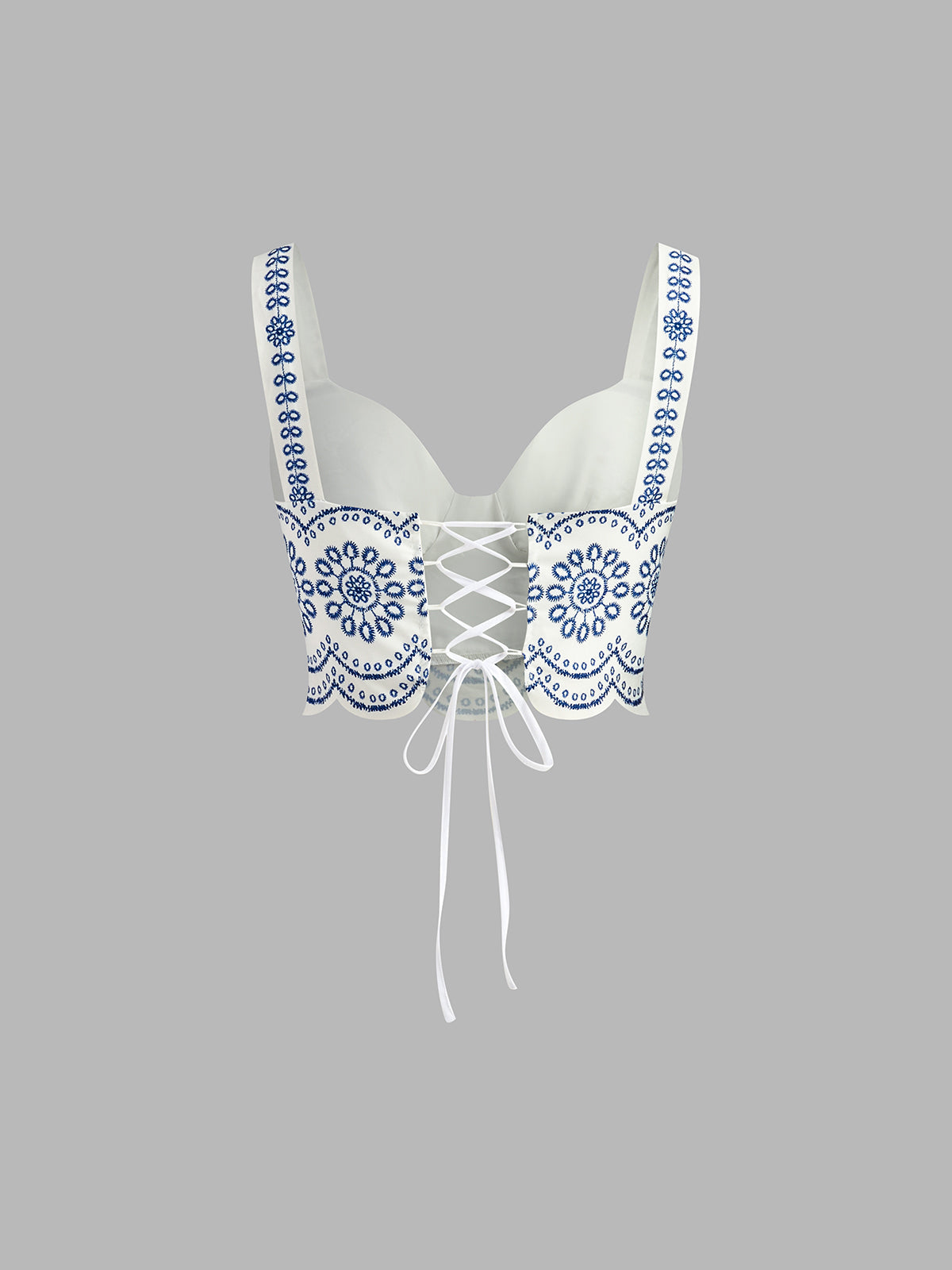 Geprinte Mouwloze Rok Set met Strik