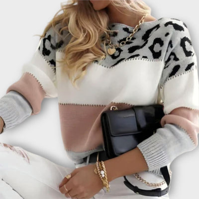 Cheyenne - Casual trui met luipaarddesign