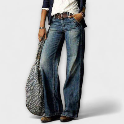 Cess - Denimbroek met wijde pijpen
