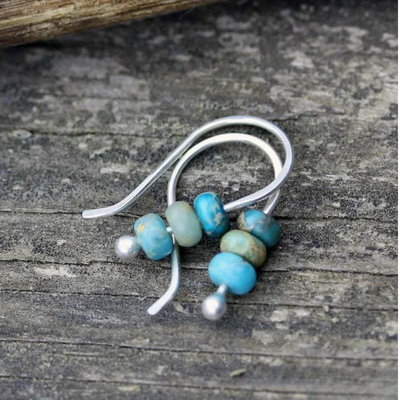 Turquoise Pareloorbellen