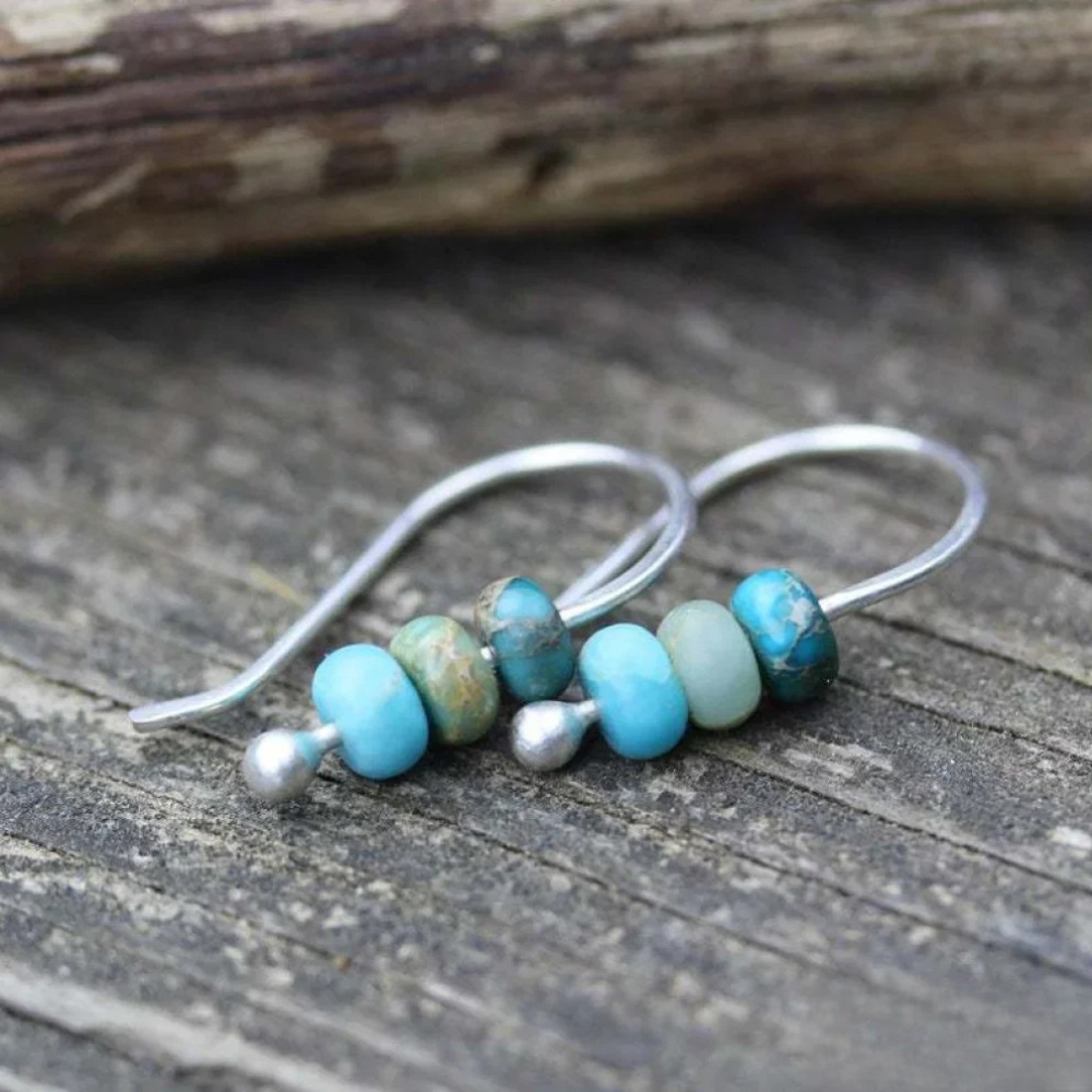 Turquoise Pareloorbellen
