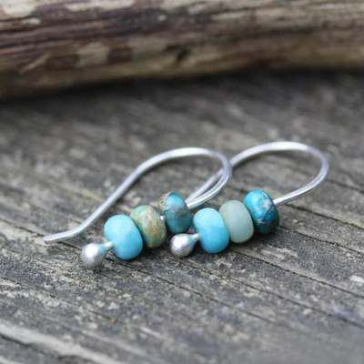 Turquoise Pareloorbellen