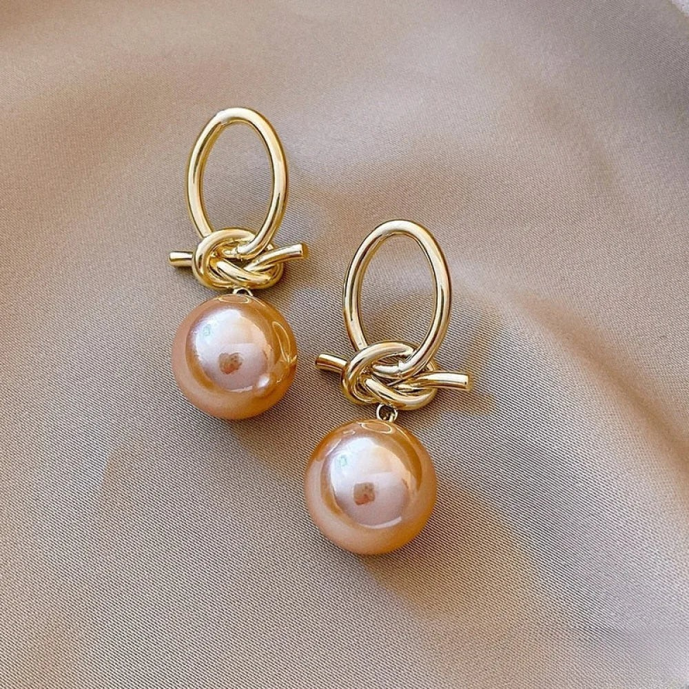 Gouden Parels Oorbellen