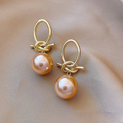Gouden Parels Oorbellen