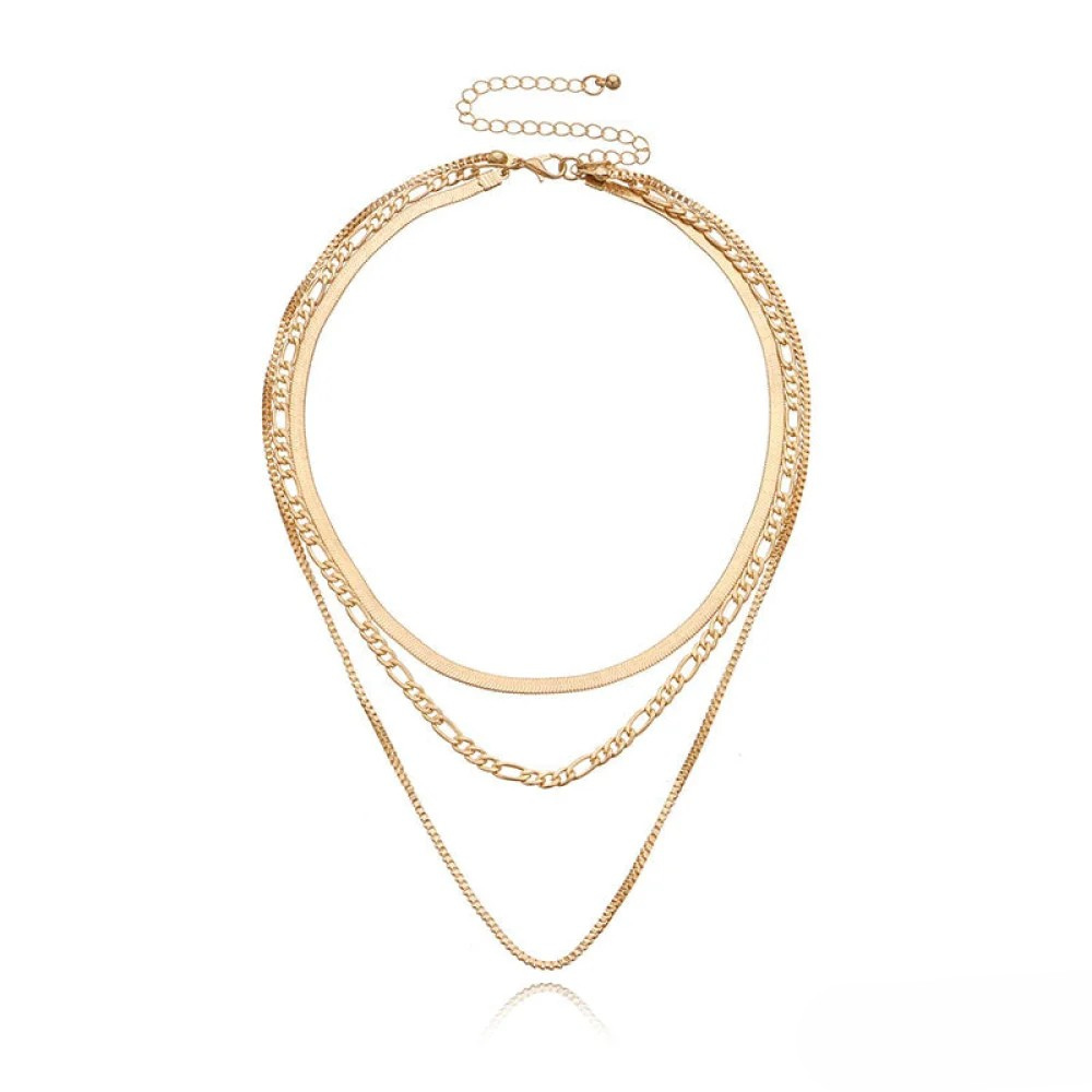 Vintage Gouden 3-delige Laagketting