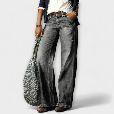 Cess - Denimbroek met wijde pijpen