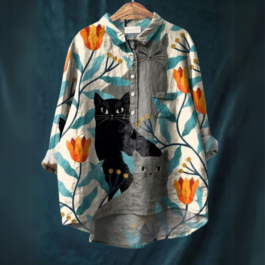 Lucy™ - Katten Kunst Shirt