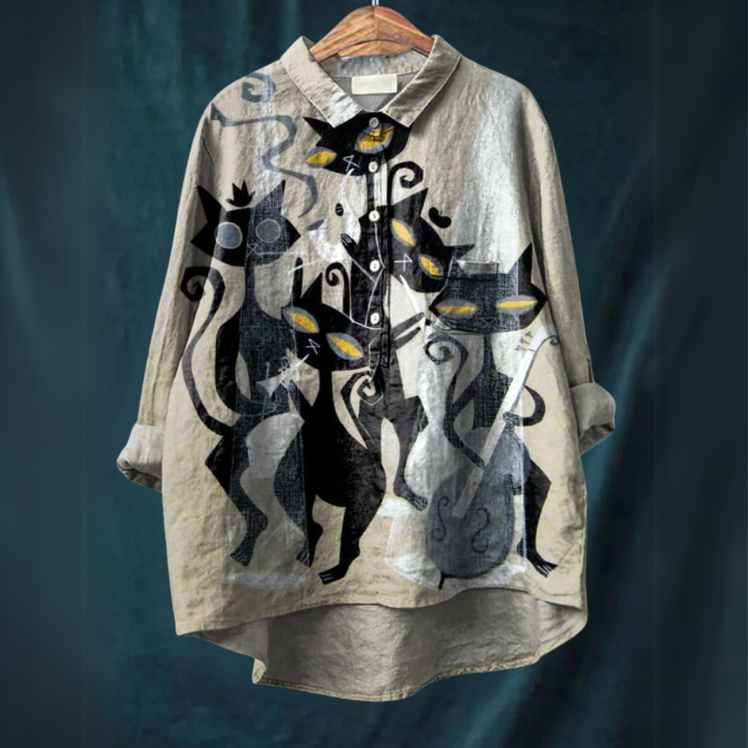 Lucy™ - Katten Kunst Shirt
