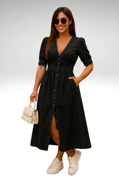 Amélie - Elegante denim jurk