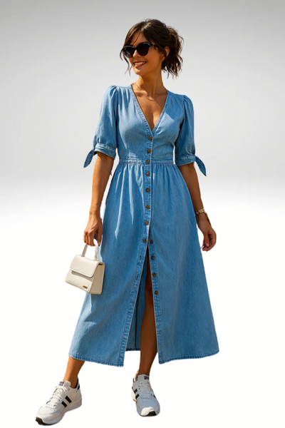 Amélie - Elegante denim jurk