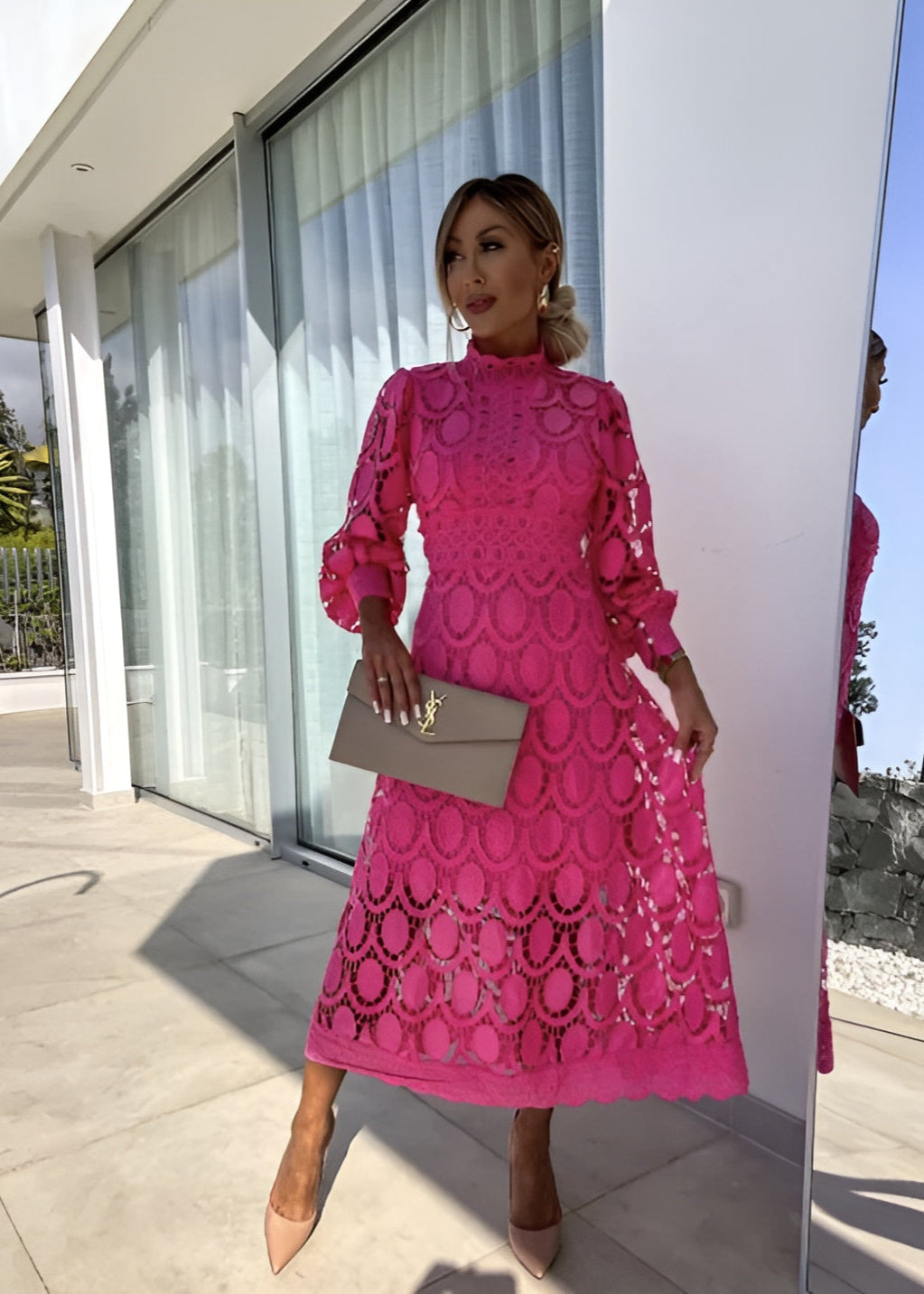 Lilian - Flatterende Maxi Jurk