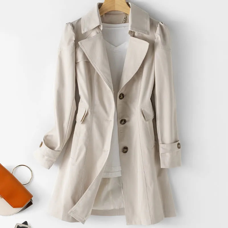 Laurian™ | Lichte Luxe in een Tijdloze Trenchcoat