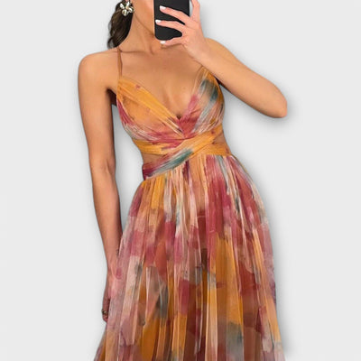 Annai Mesh Maxidress - Elegant en Figuuraccentuerend