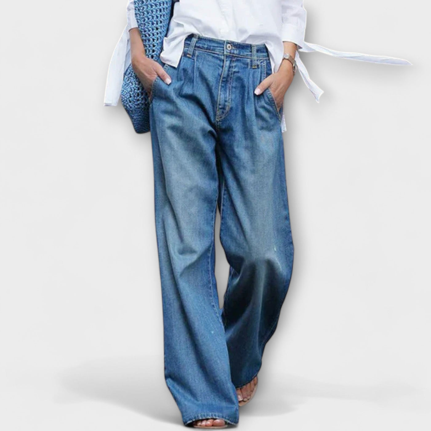 Ava - Hoogwaardige Jeans met Wijde Pijpen