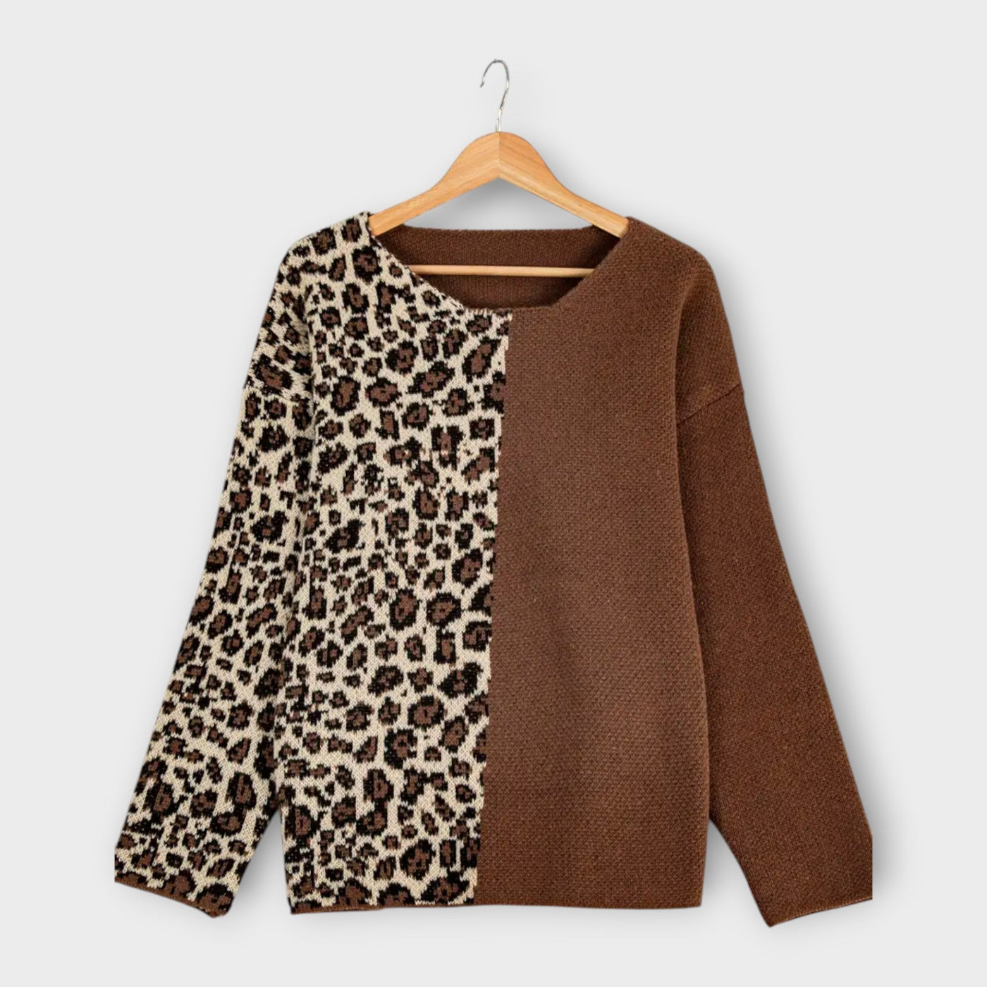 Marina - Casual trui met luipaarddesign