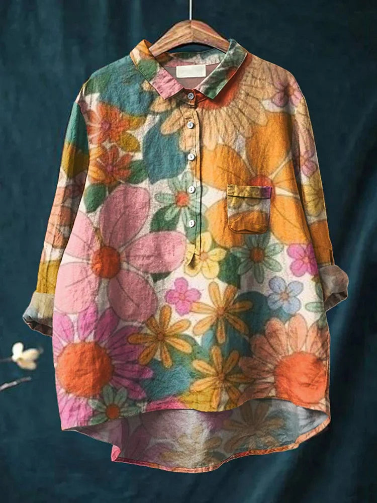 Layla™ - Bloemenkunst Shirt
