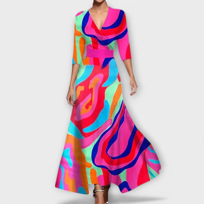 Alma - Elegante Mouwen Design Damesjurk