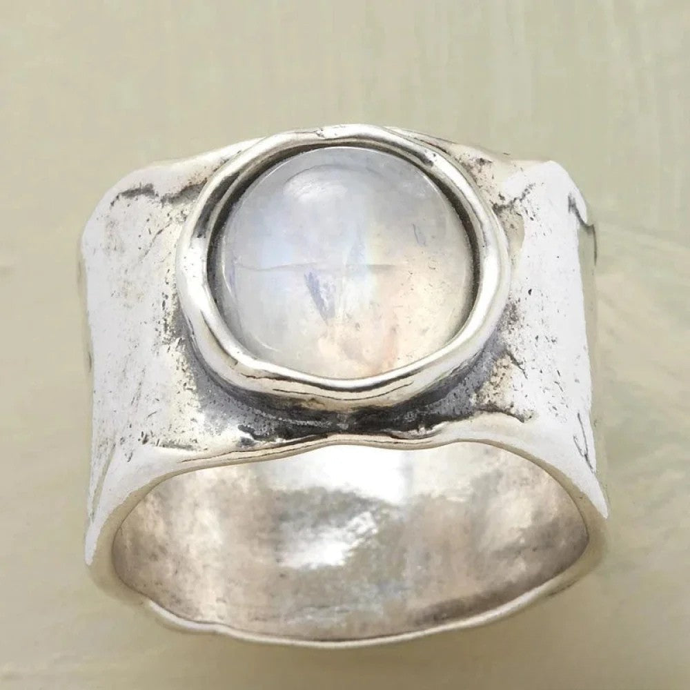Zilveren Ring met Maansteen