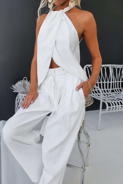 Lunara - Halter Set met Paperbag Taille