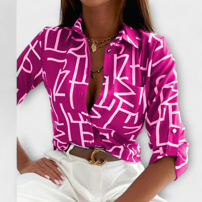 Blouse met klassieke kraag